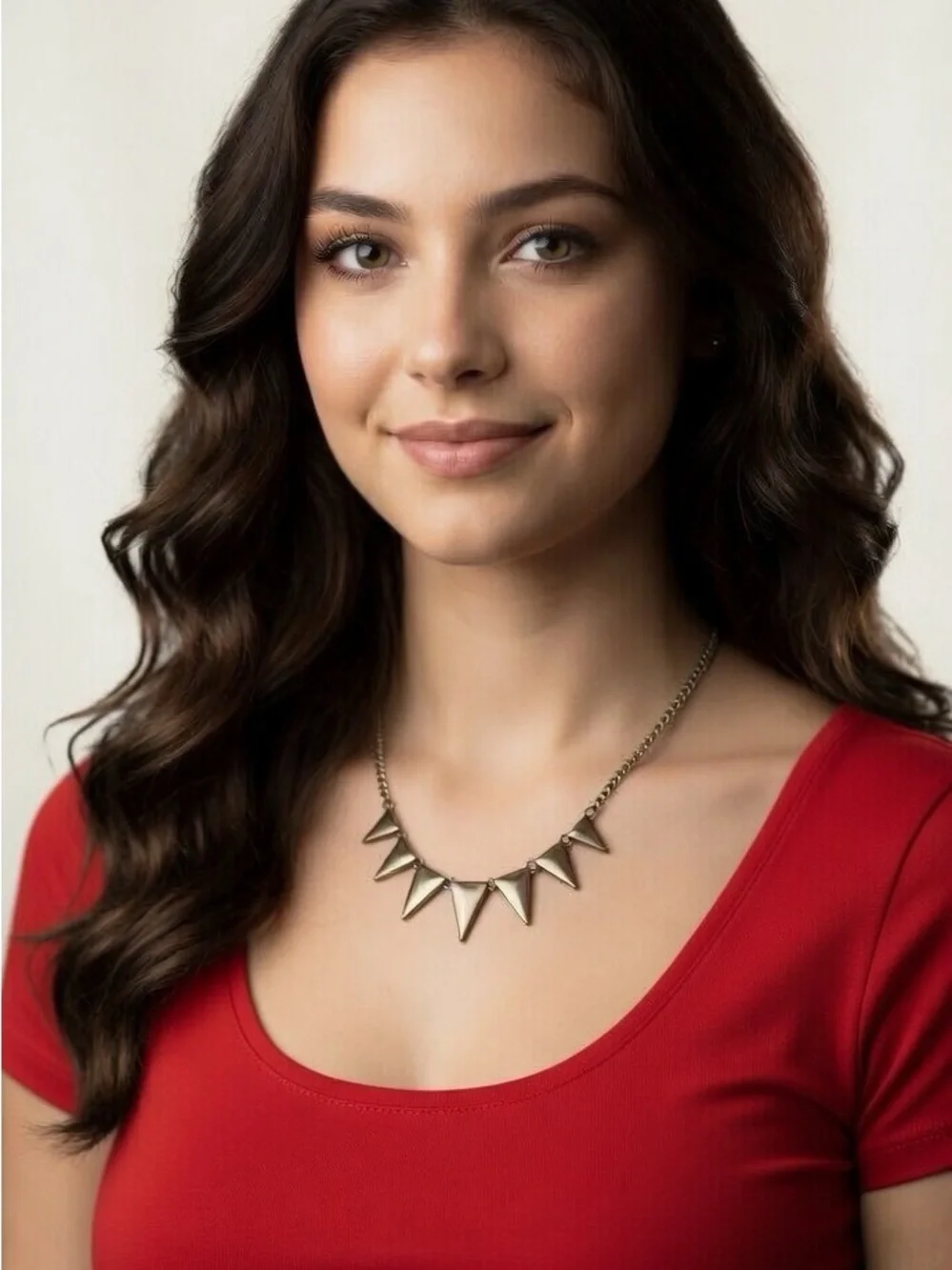 Edgy Rock Silver Tone Spike Necklace